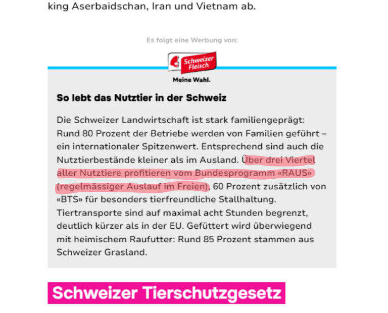 Lauterkeitsbeschwerde gegen Proviande gutgeheissen